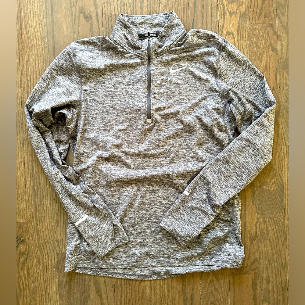 Gray Nike Dri-Fit Men Quarter Zip
